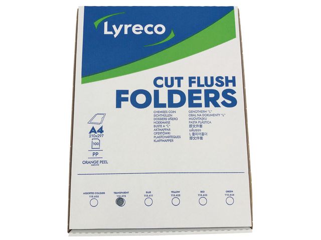 Aktmapp LYRECO A4 0,11 transparen 100/fp